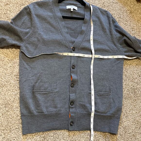 Jack Spade Gray Orange Cardigan Mens Size Large - Picture 5 of 5